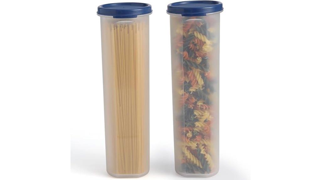 tall clear pasta containers