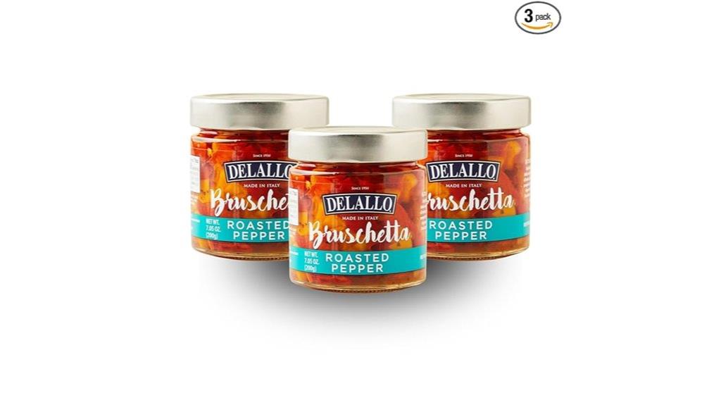three pack roasted pepper topping