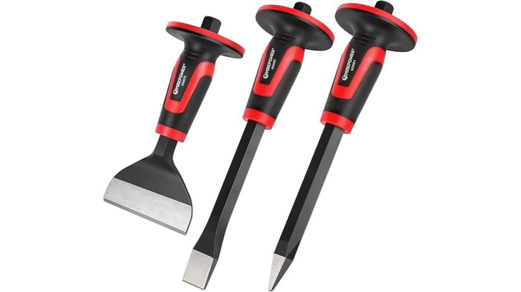three piece masonry chisel set