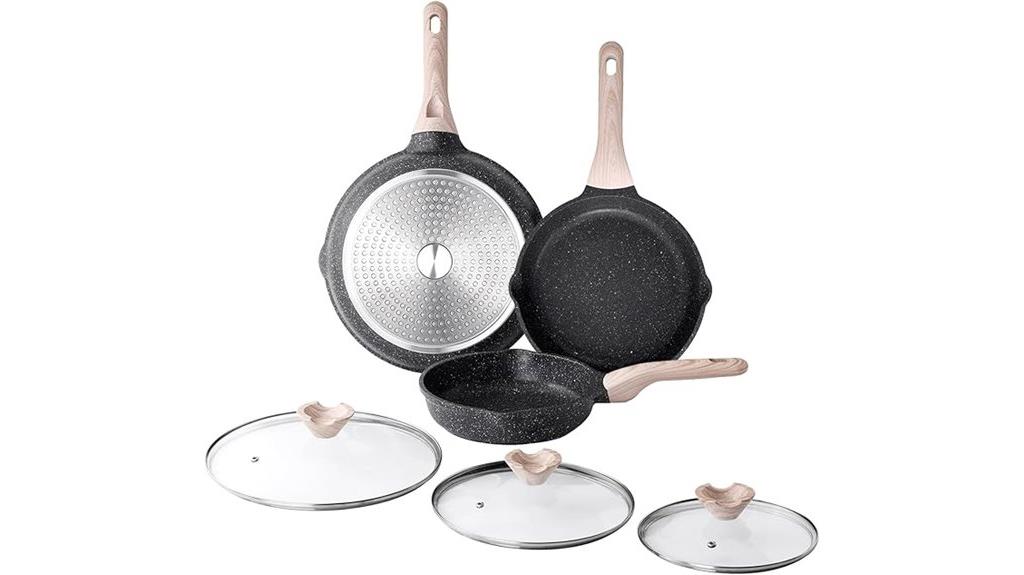 three piece nonstick cookware
