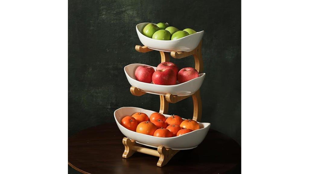 three tier fruit display