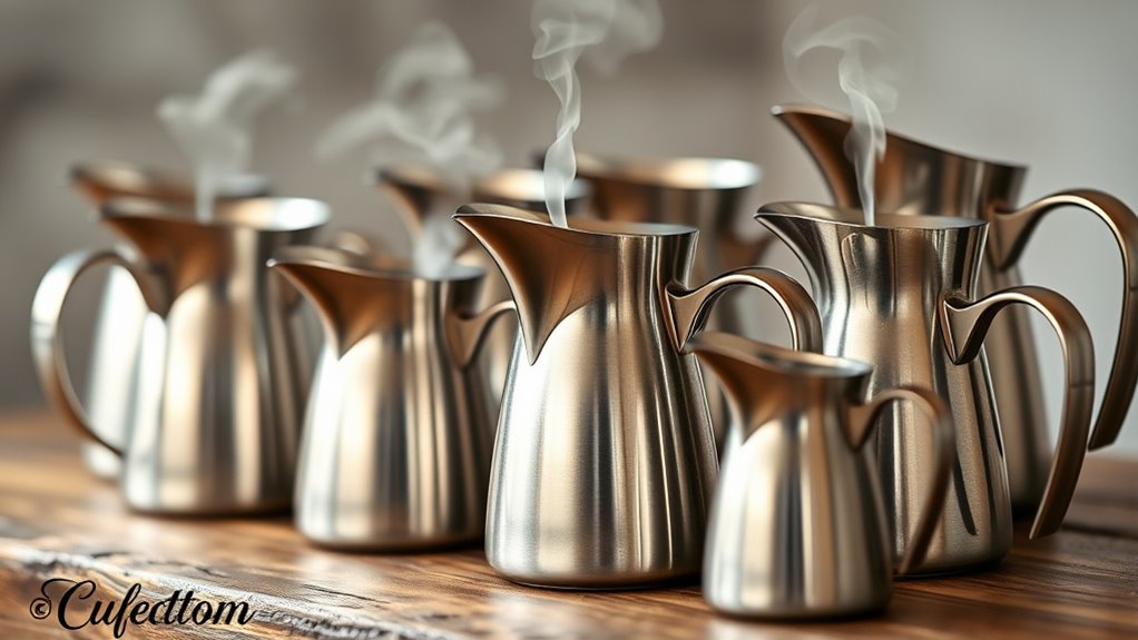 top milk frothing pitchers