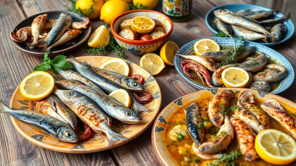 traditional sardinian seafood marination