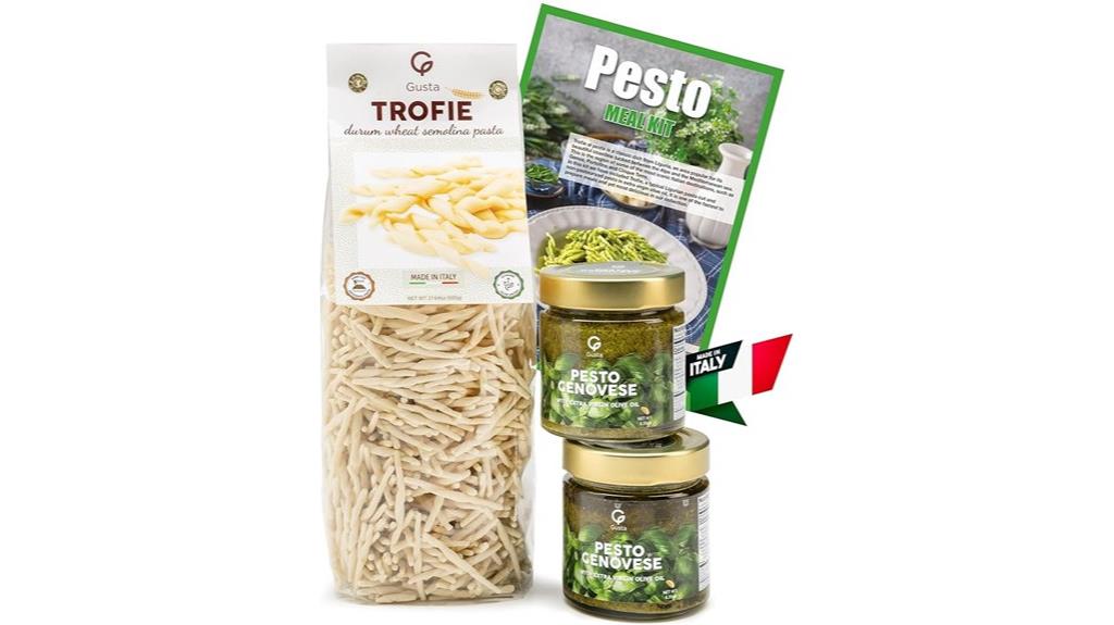 trofie pasta with pesto