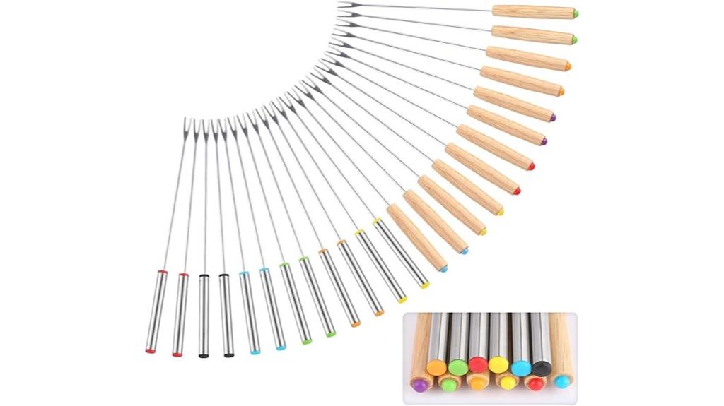 twenty four stainless fondue forks