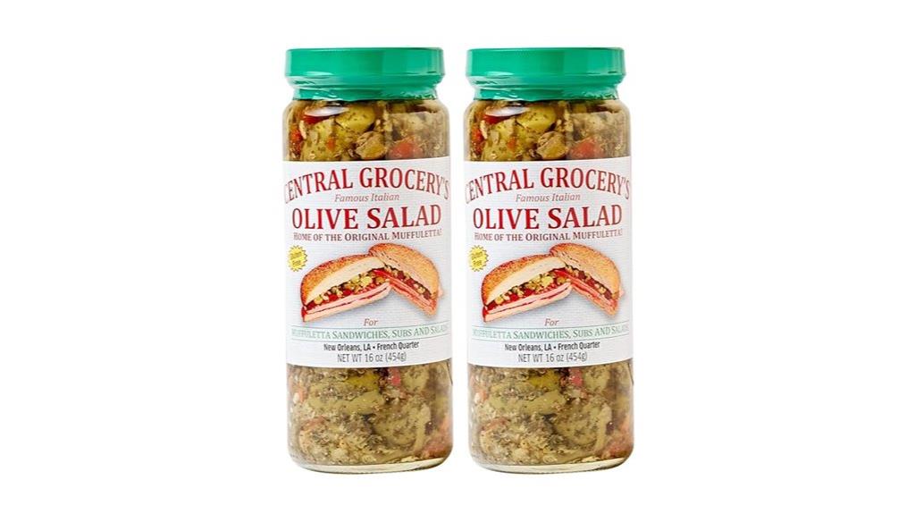 two 16 oz olive salads