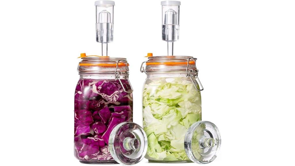 two 1 5l fermentation jars