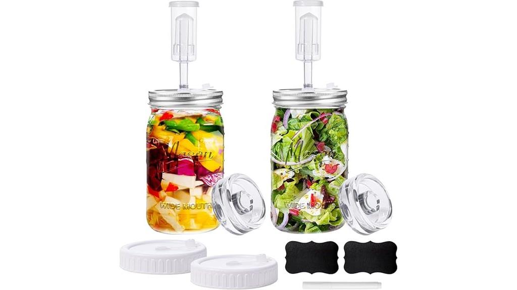 two 32 oz jars