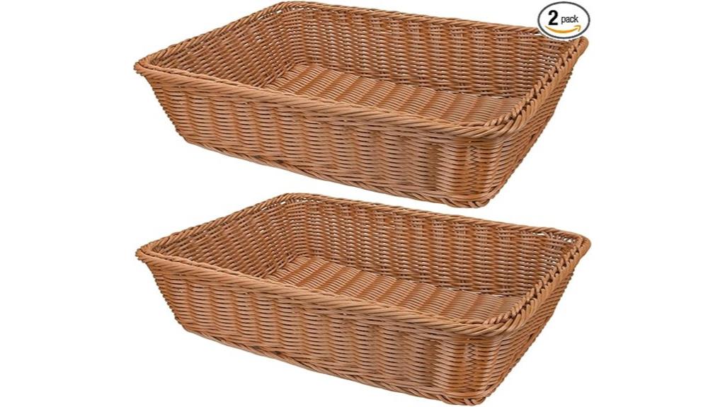 two pack wicker baskets