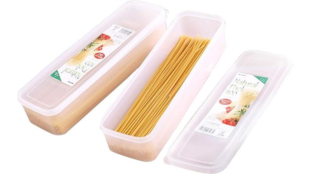 two pasta storage containers