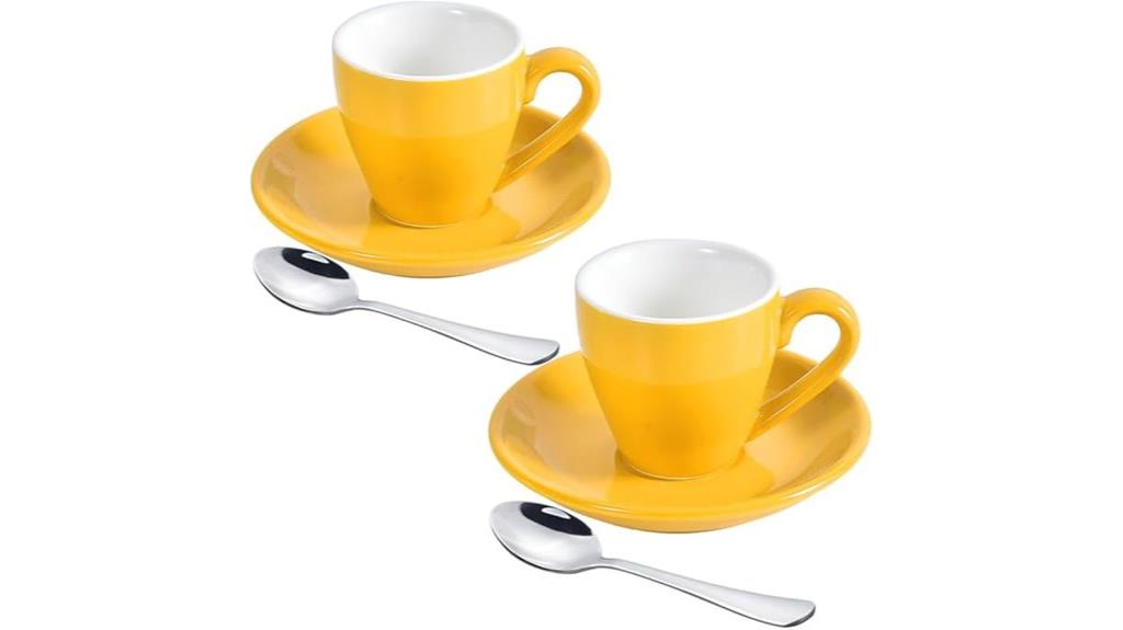 two porcelain espresso sets