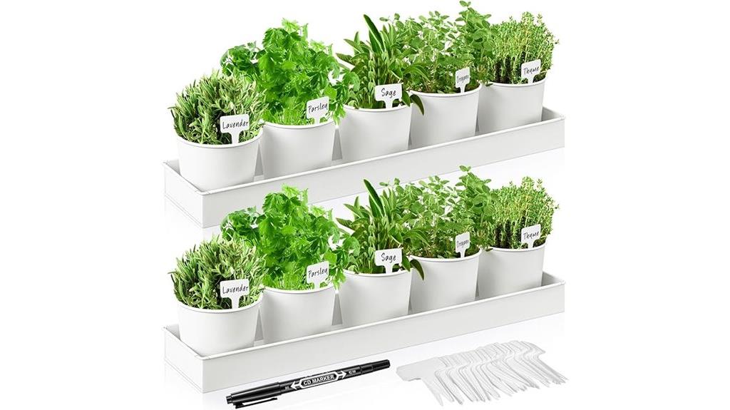 two set indoor herb planters