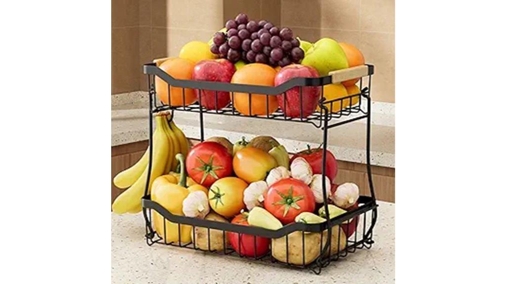 two tier fruit basket