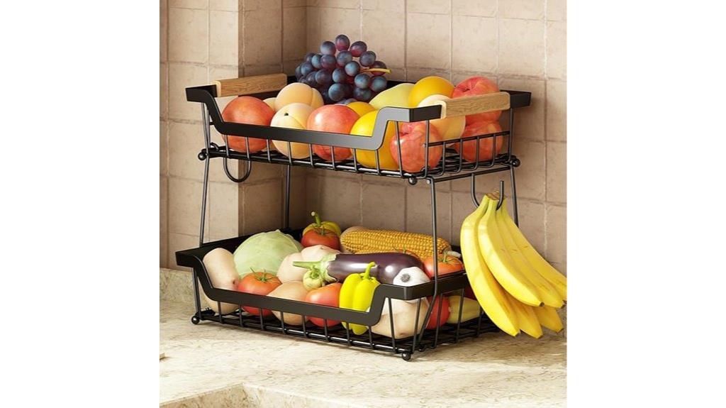 two tier fruit basket