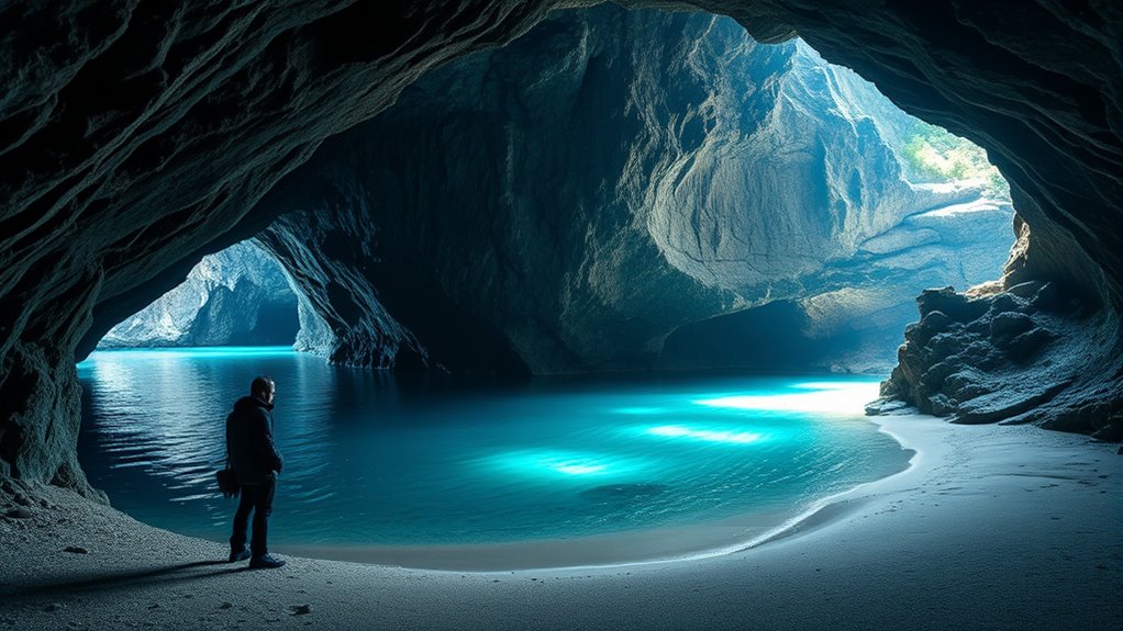 underground saltwater lake shoreline