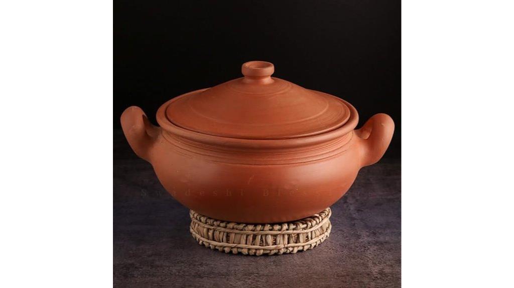 unglazed clay cooking pot