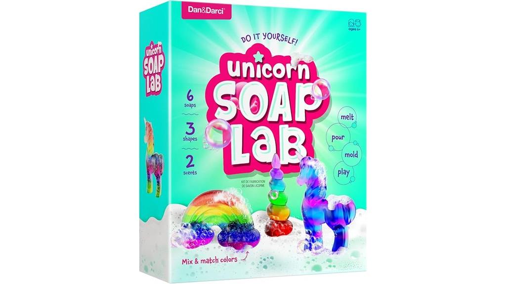 unicorn themed soap kit