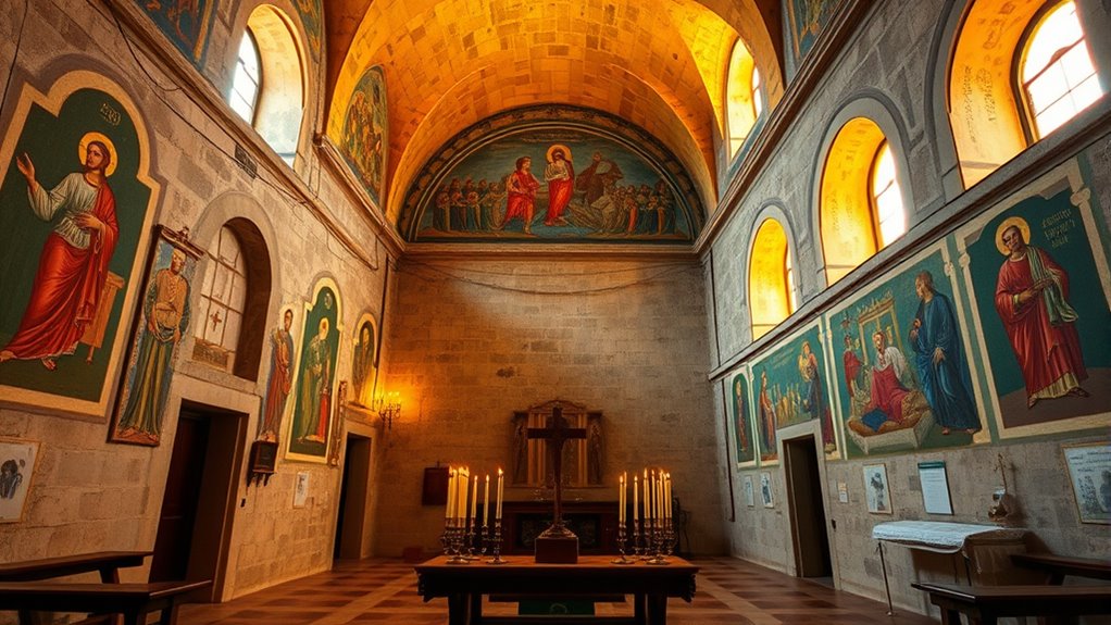 vibrant frescoes guide reflection
