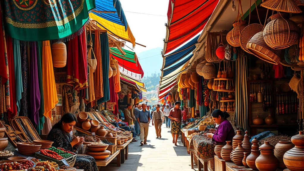 vibrant markets and crafts