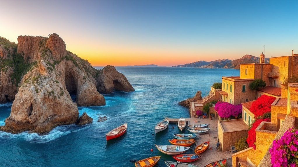 vibrant sardinian coastal landscapes