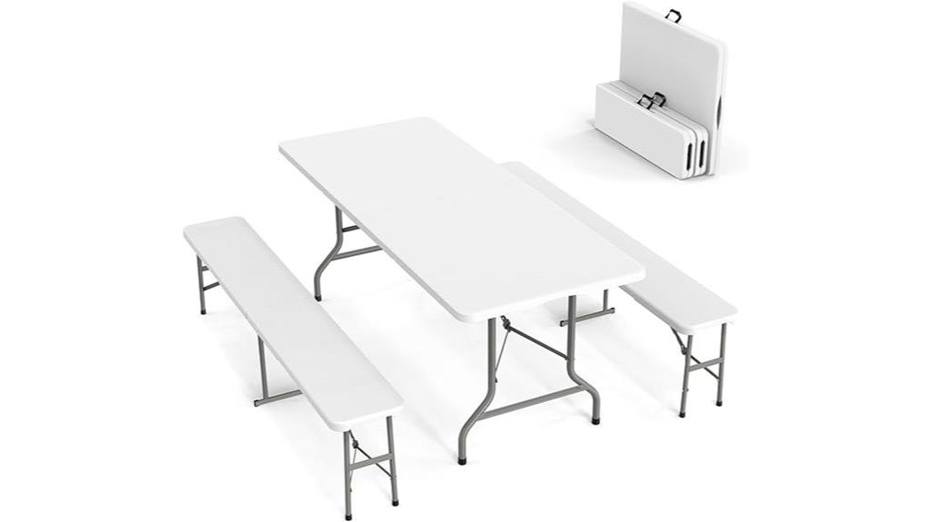 vingli outdoor table and benches
