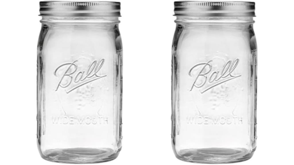 wide mouth mason jar set