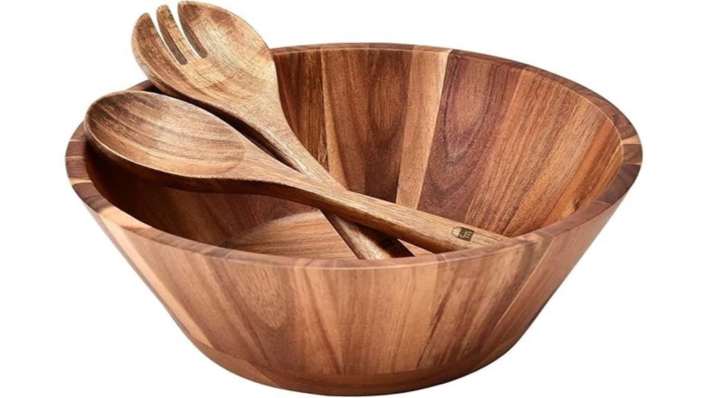 wooden bowl with utensils
