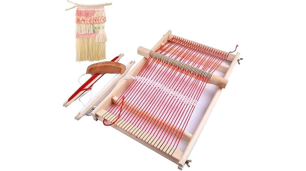 wooden kids weaving loom