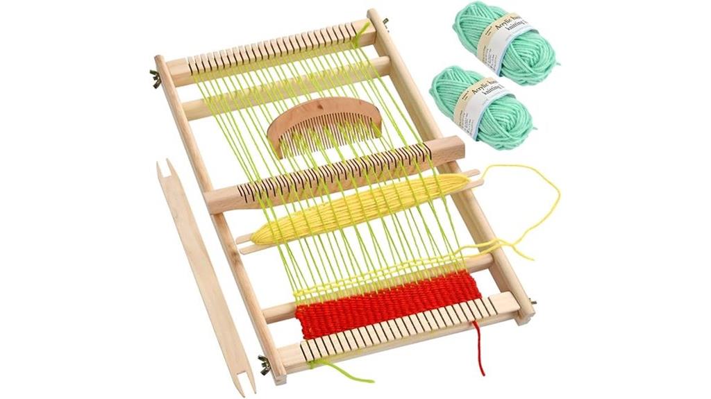 wooden multi craft weaving loom