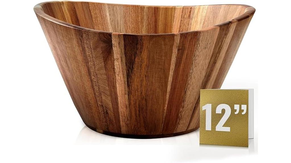 woodenhouse handcrafted salad bowl
