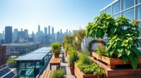 city rooftop garden oasis