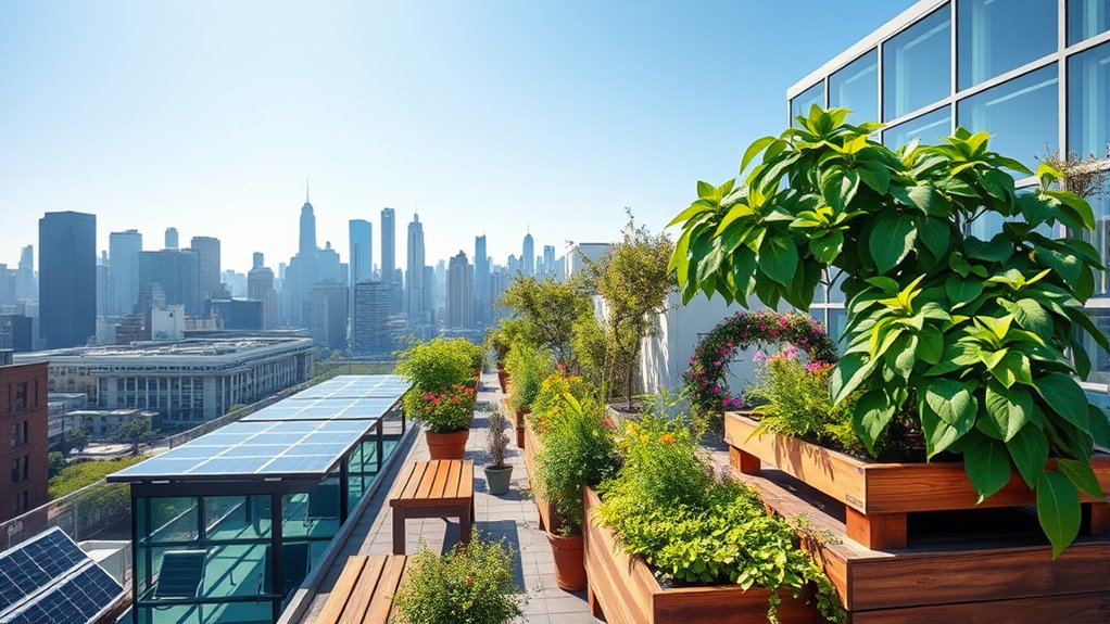 city rooftop garden oasis
