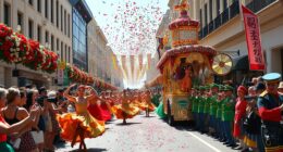 colorful parade and procession traditions