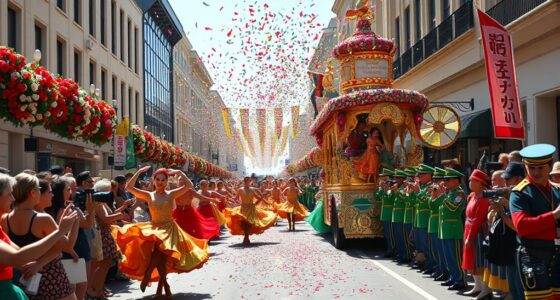 colorful parade and procession traditions