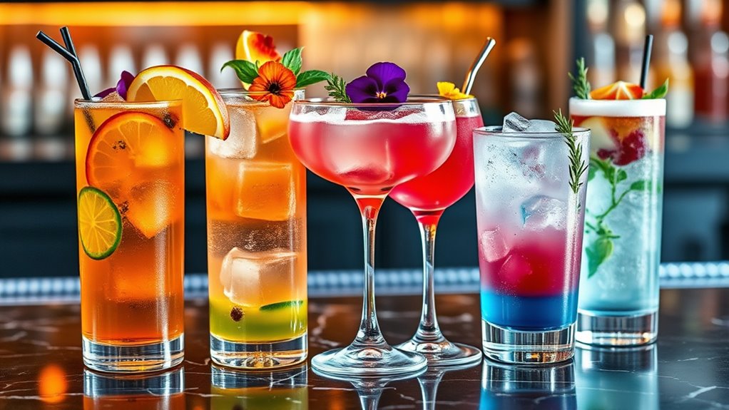 elegant low abv beverage presentation