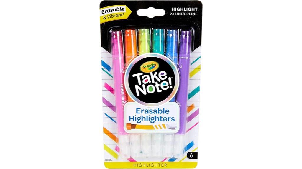 erasable colored highlighter pack
