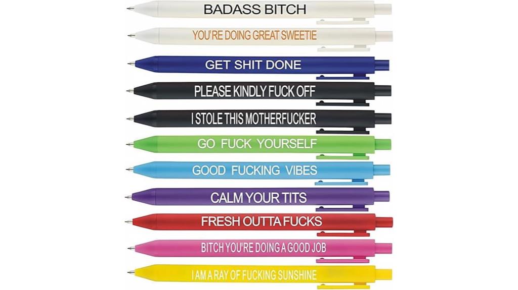 humorous weekday swear pens