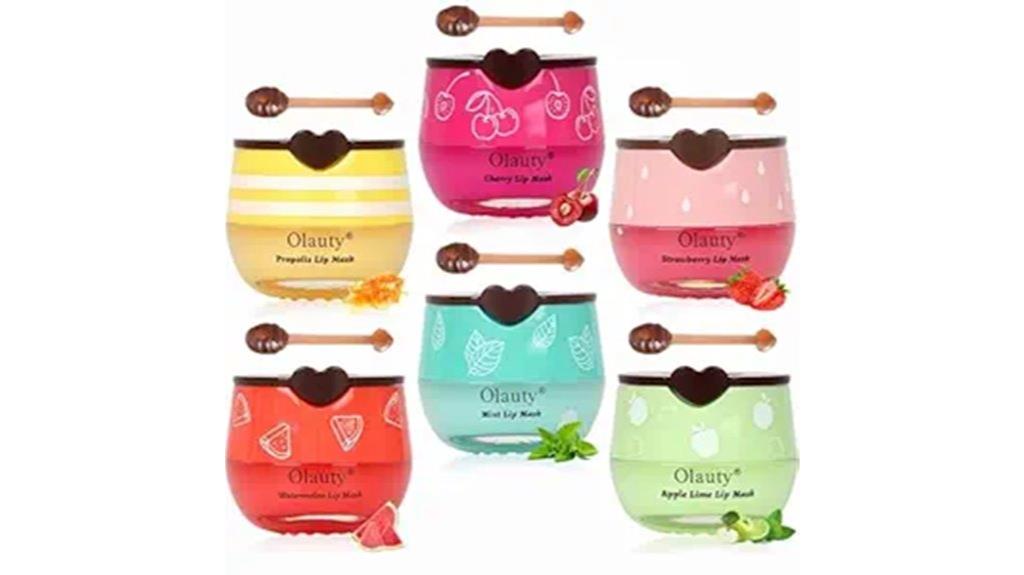 six piece honey lip balm