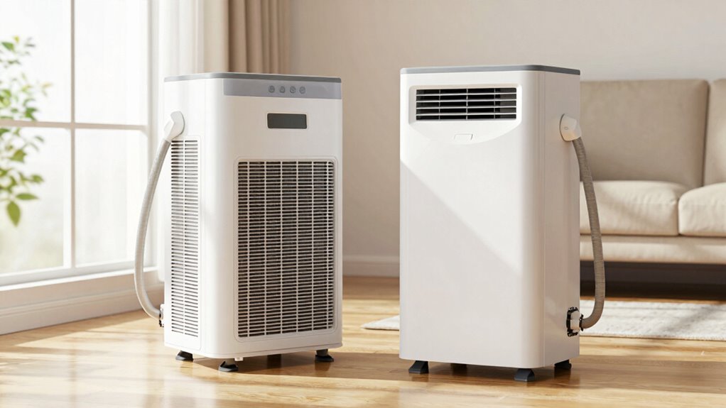 dual hose units cool more effectively