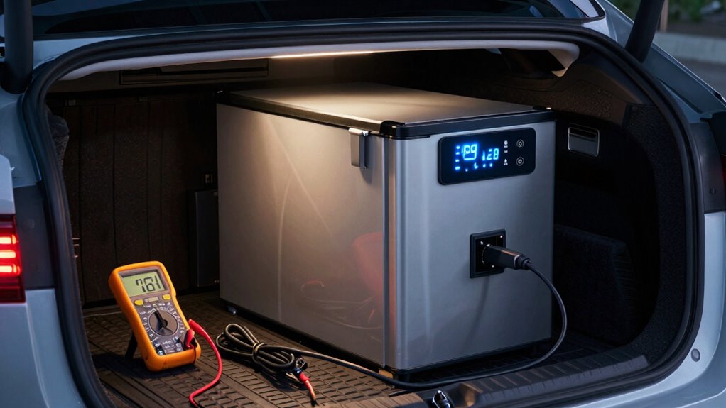 optimize car fridge power usage