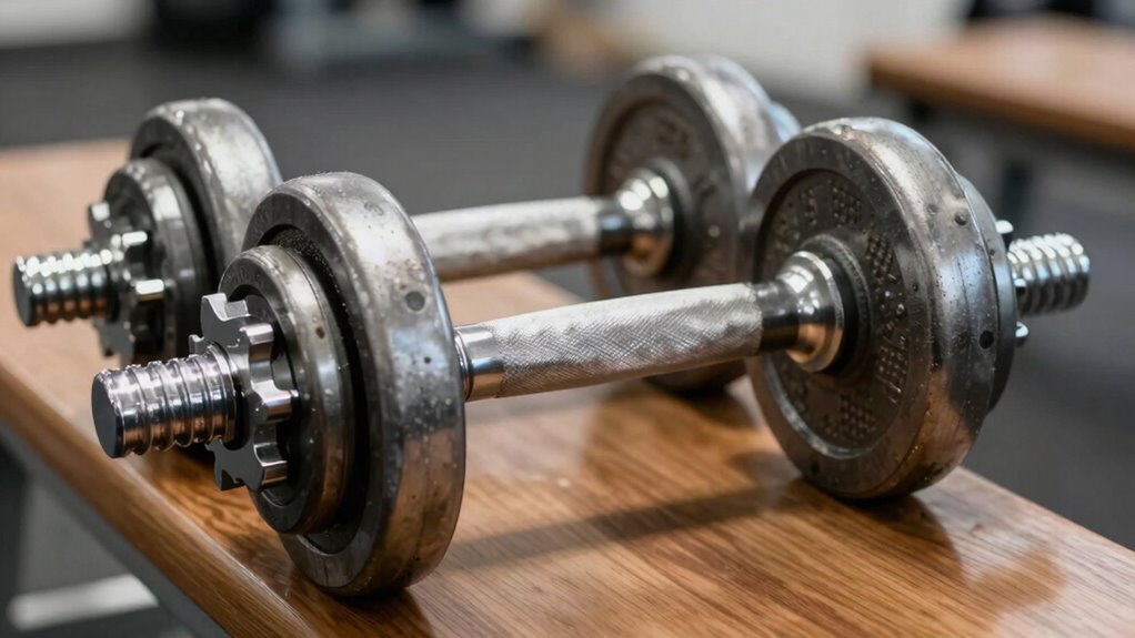 secure easy locking dumbbells