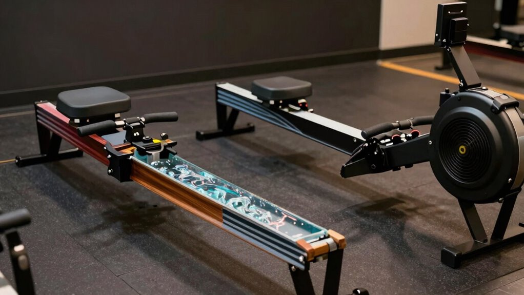 water and magnetic resistance rowers